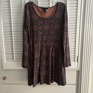 Long sleeved mini dress